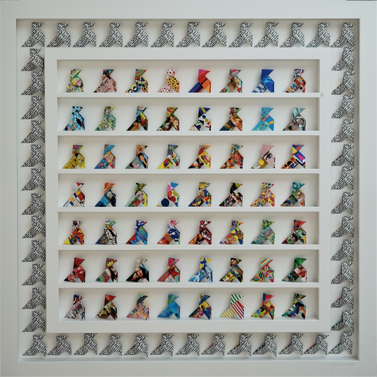 Art Collection Pourtour Ecritures 82x82x6cm